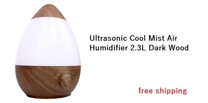 Ultrasonic Cool Mist Air Humidifier 2-3L Dark Wood