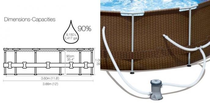 12Ft Swimming Pool with Filter Pump