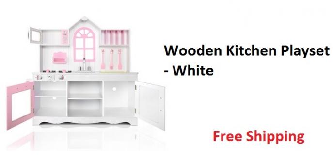 Wooden Kitchen Playset - White