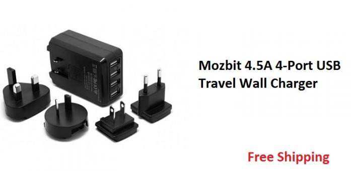 Mozbit 4-5A 4-Port USB Travel Wall Charger